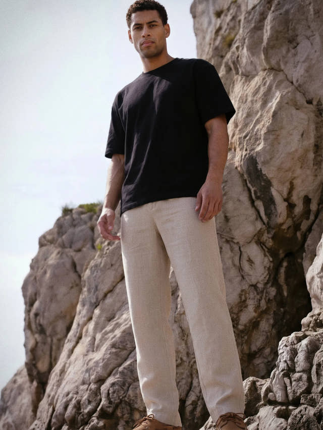 Pantaloni eleganti 100% lino europeo