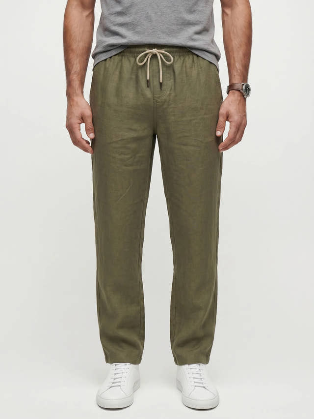 Pantaloni casual 100% lino europeo