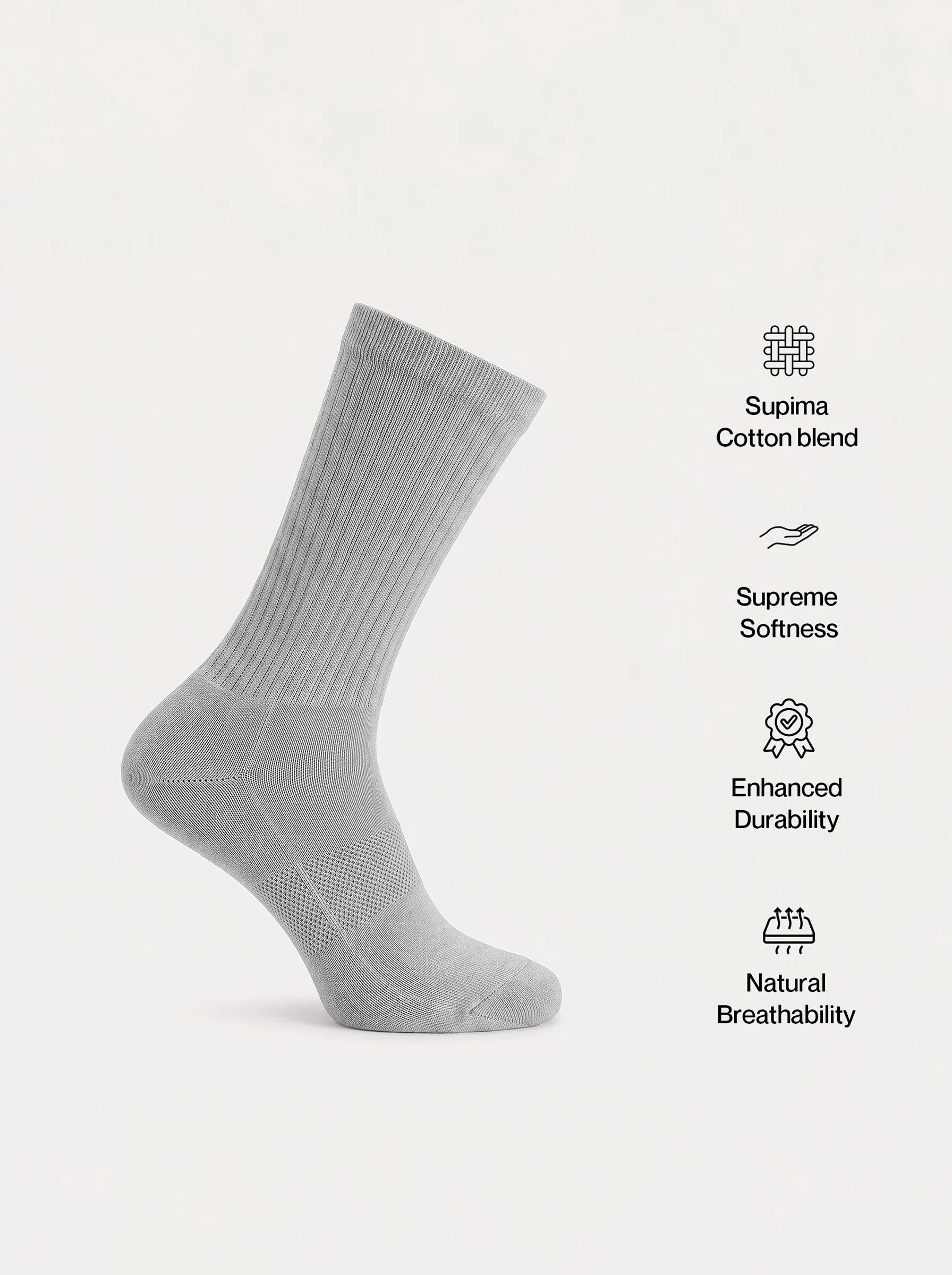 Halbhohe Socken aus Supima®-Baumwolle — 3er-Pack