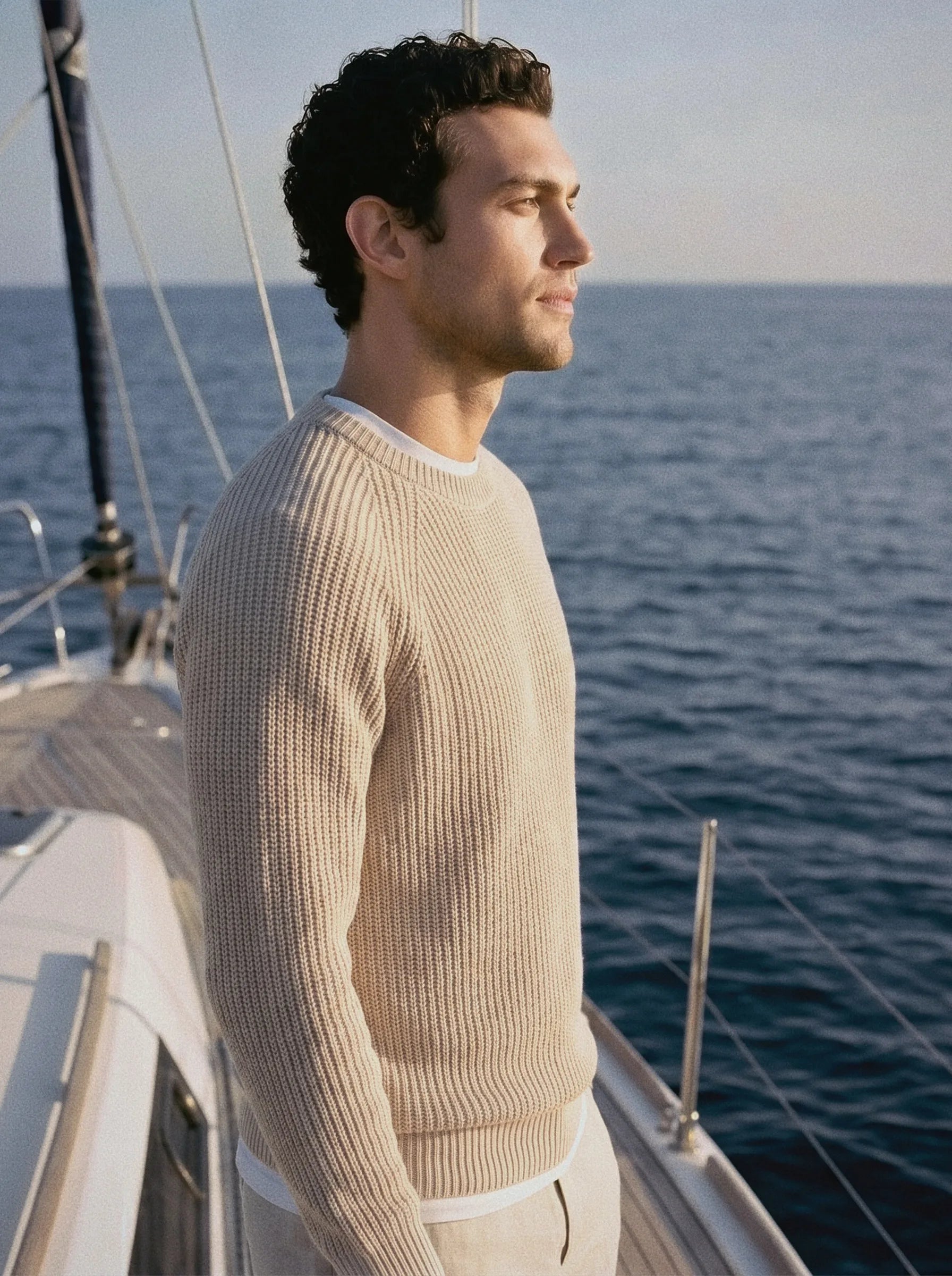 Organic Cotton Ribbed Crewneck Sweater