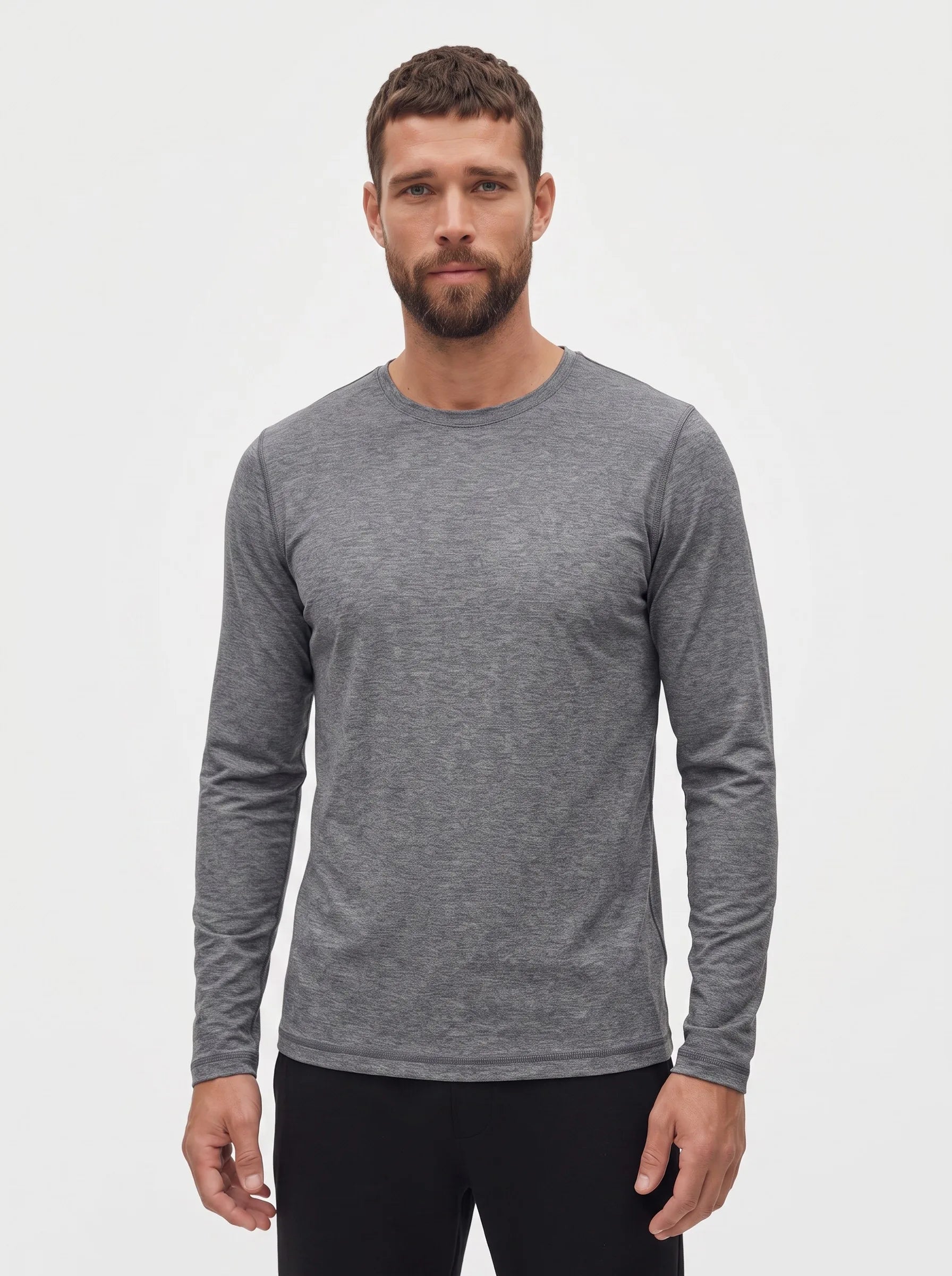 T-shirt de sport à manches longues col rond FlowBlend™
