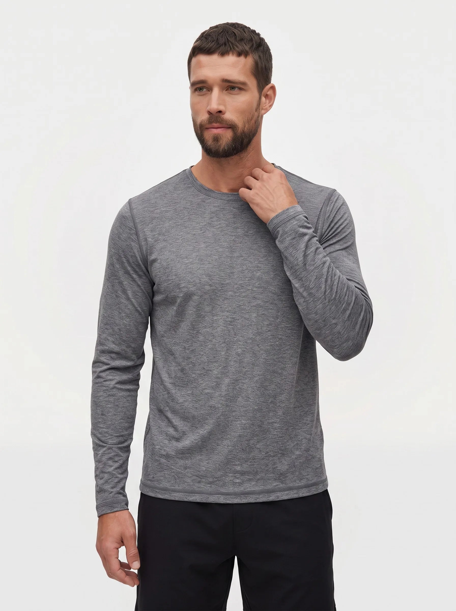 FlowBlend™ Active Langarm-Crew-Shirt — 6-Pack
