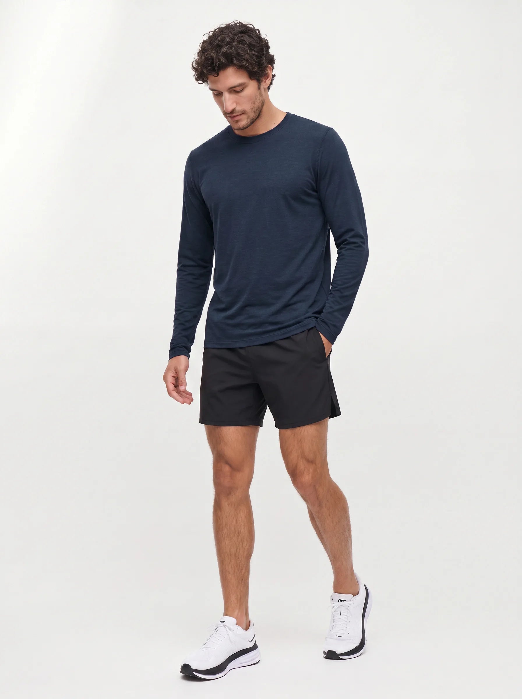 Maglia a maniche lunghe girocollo FlowBlend™ Active