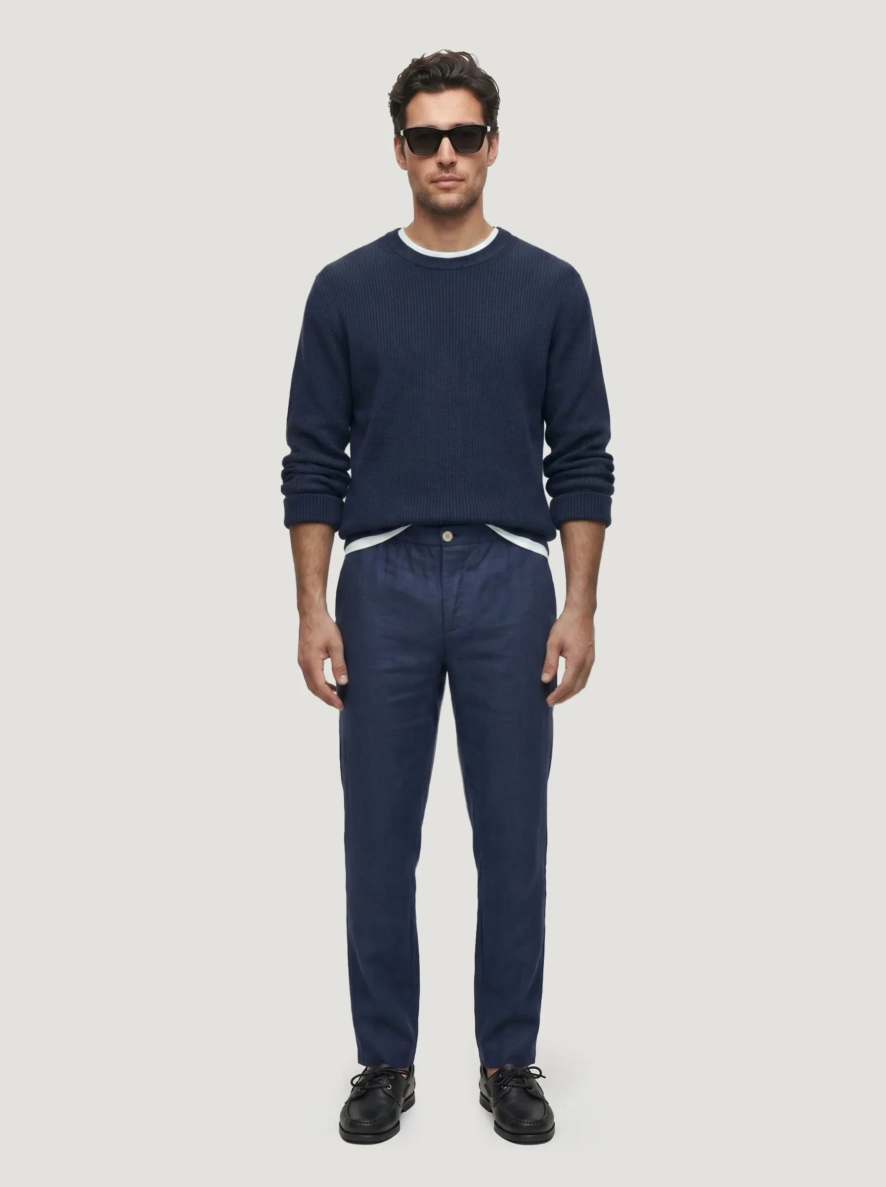 Pantalones de vestir de 100 % lino europeo — Pack de 2