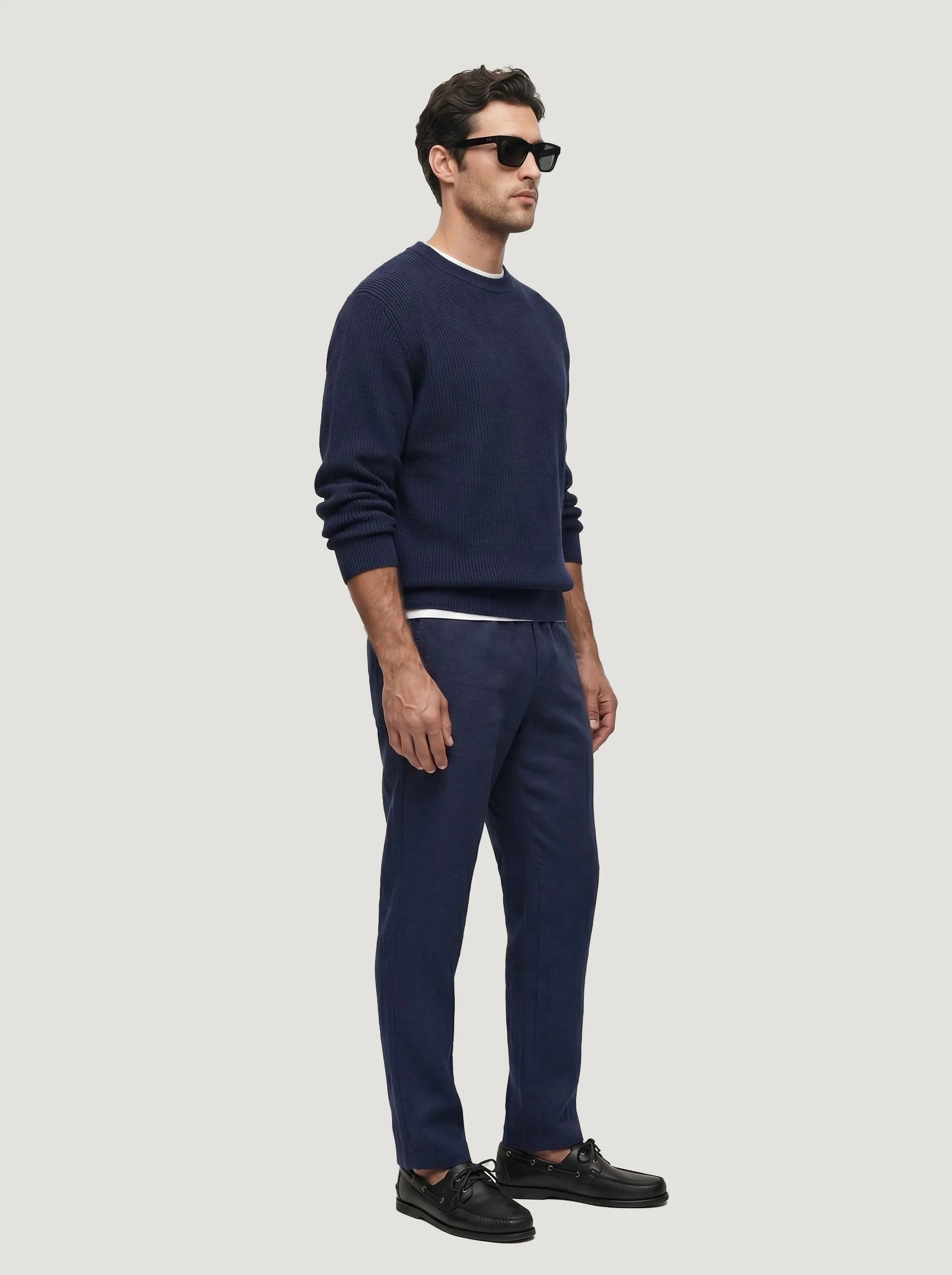 Pantalones de vestir de 100 % lino europeo — Pack de 2