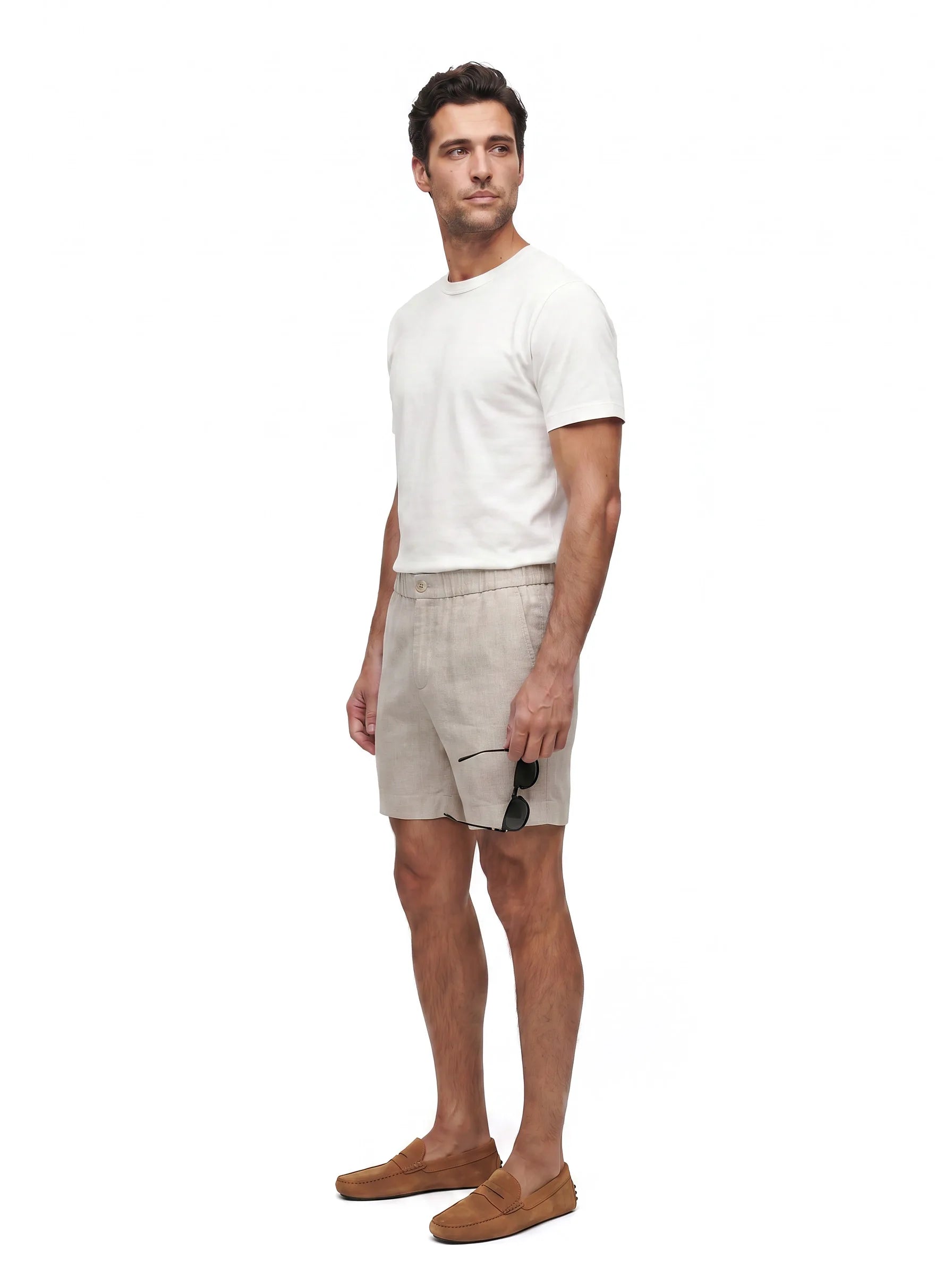 100% European Linen Dress Shorts