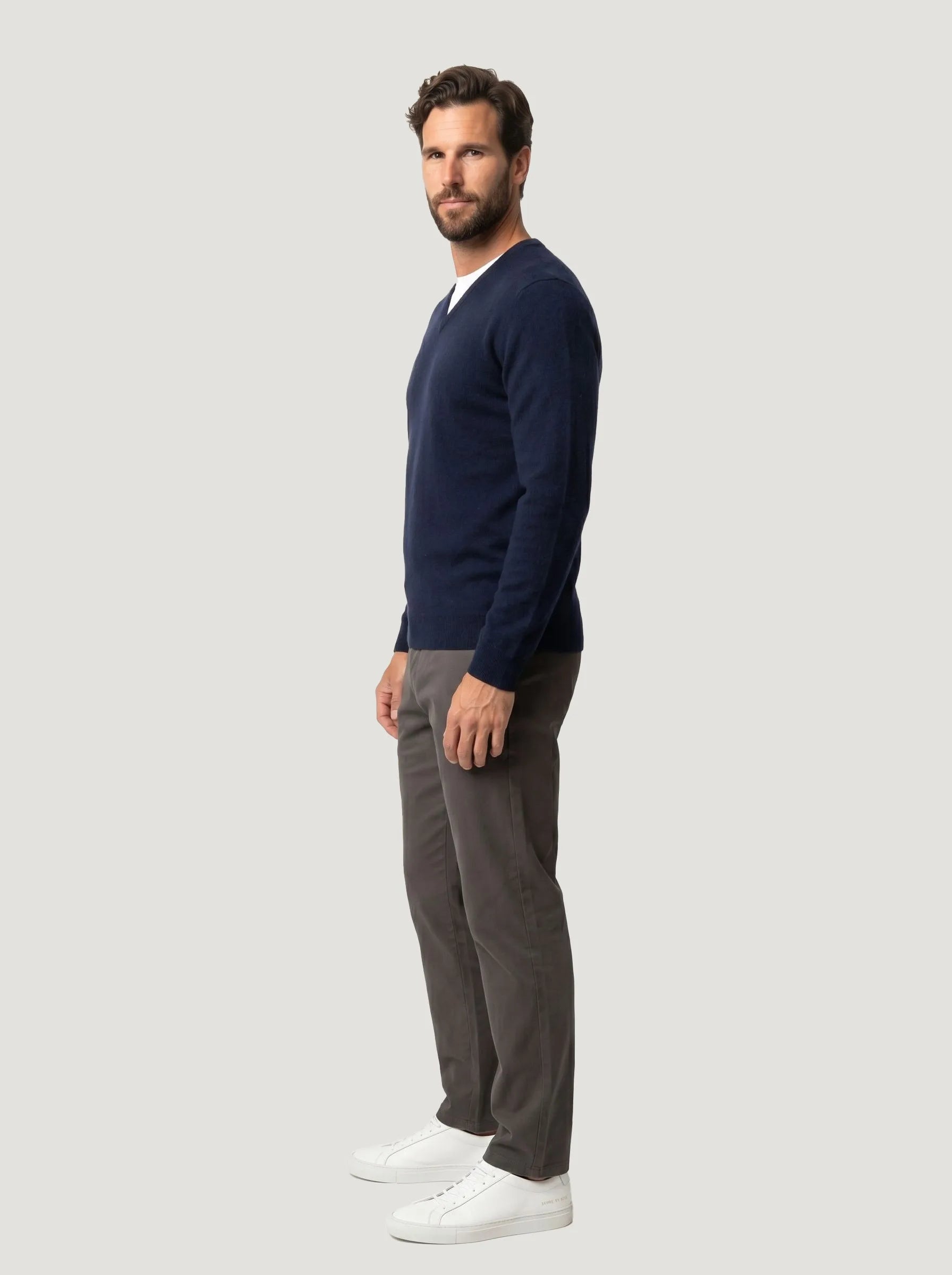 Mongolian Cashmere V-Neck Sweater