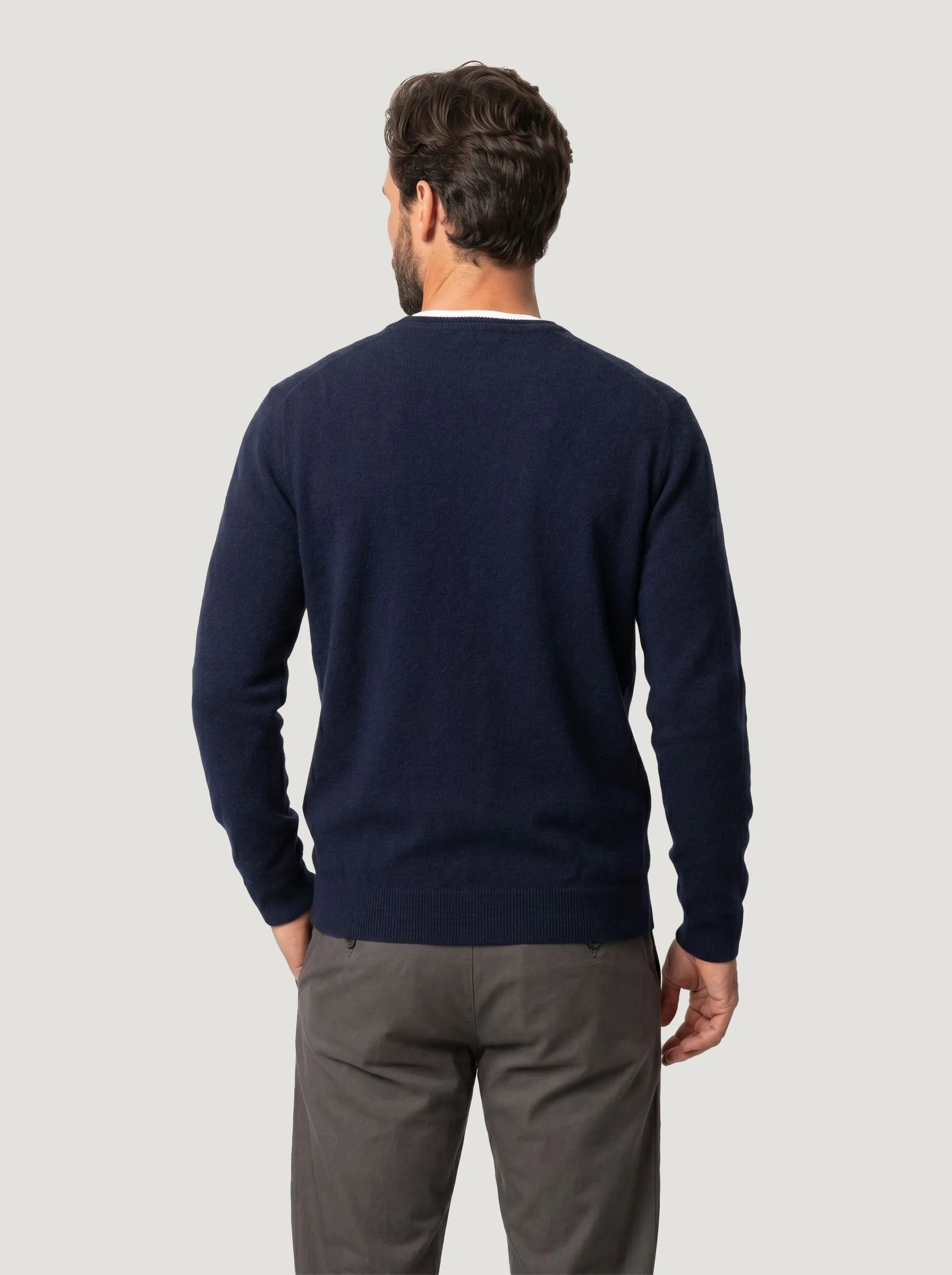 Mongolian Cashmere V-Neck Sweater