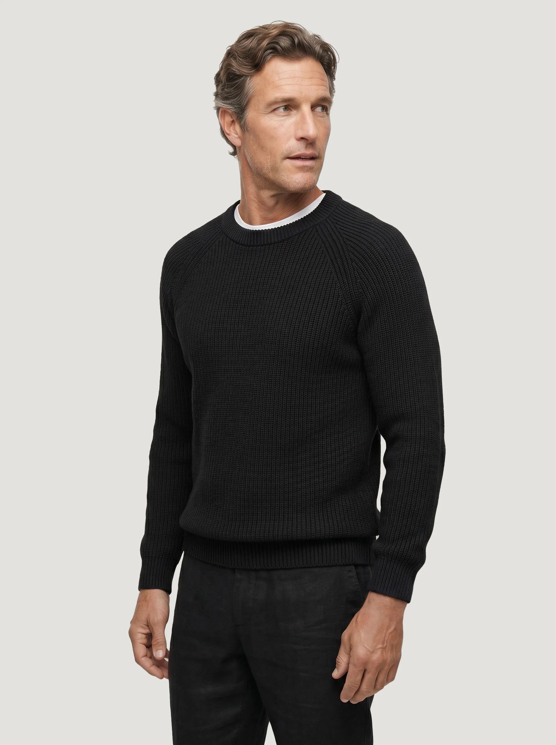 Organic Cotton Ribbed Crewneck Sweater