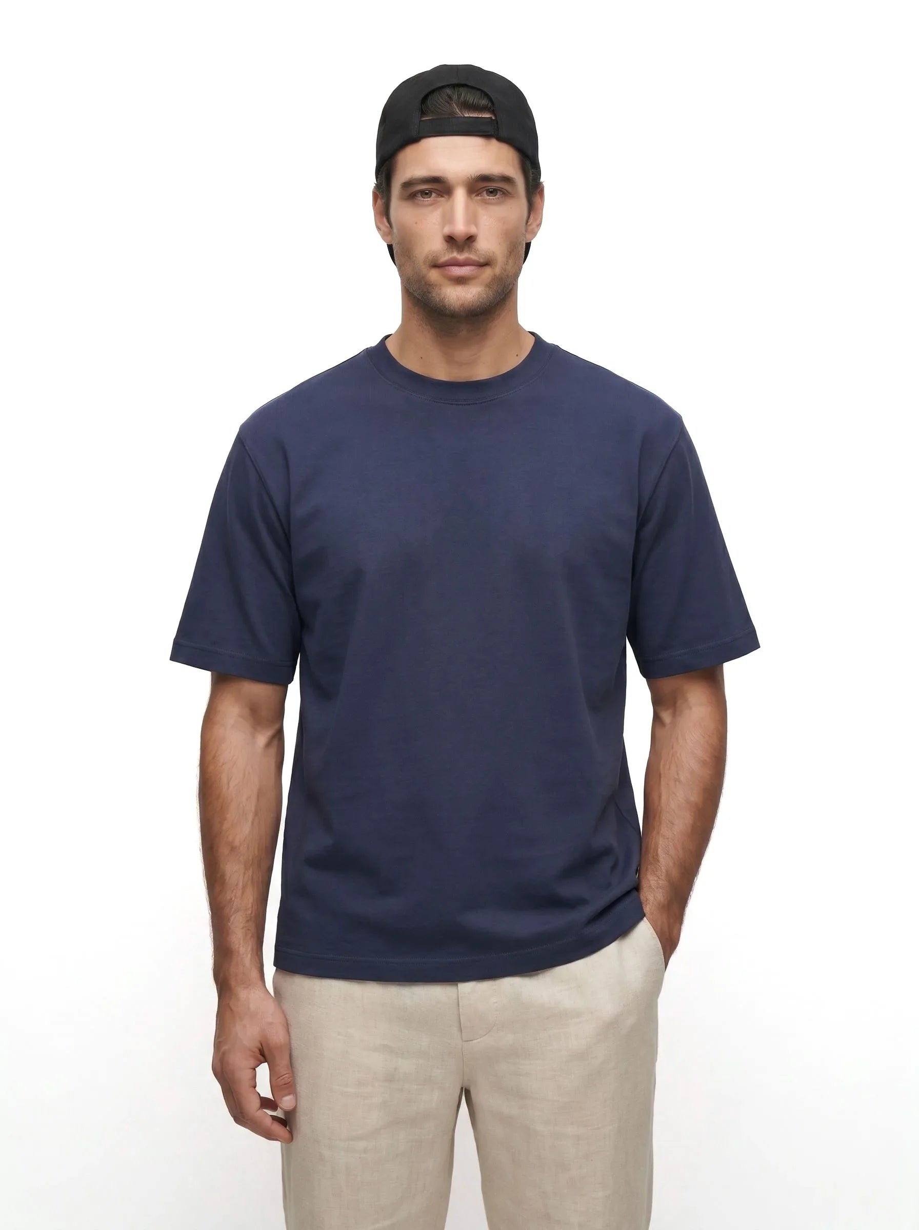 Schweres Rundhals-T-Shirt aus 100 % Bio-Baumwolle — 3er-Pack