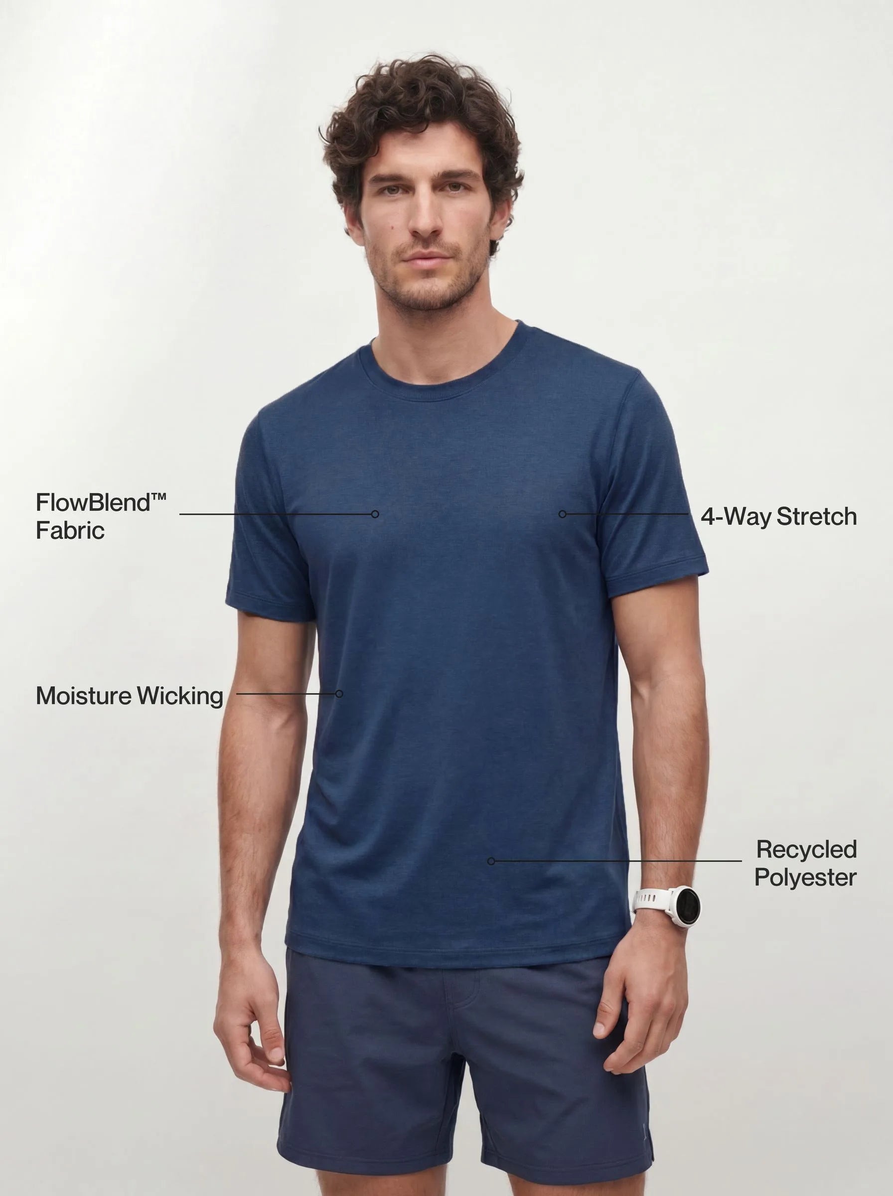 Camiseta de cuello redondo FlowBlend™ Active