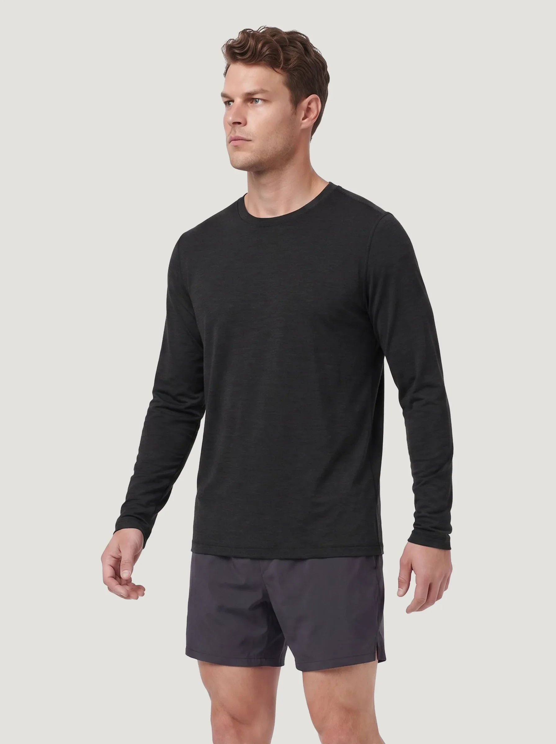 T-shirt manches longues col rond FlowBlend™ Active — Lot de 3