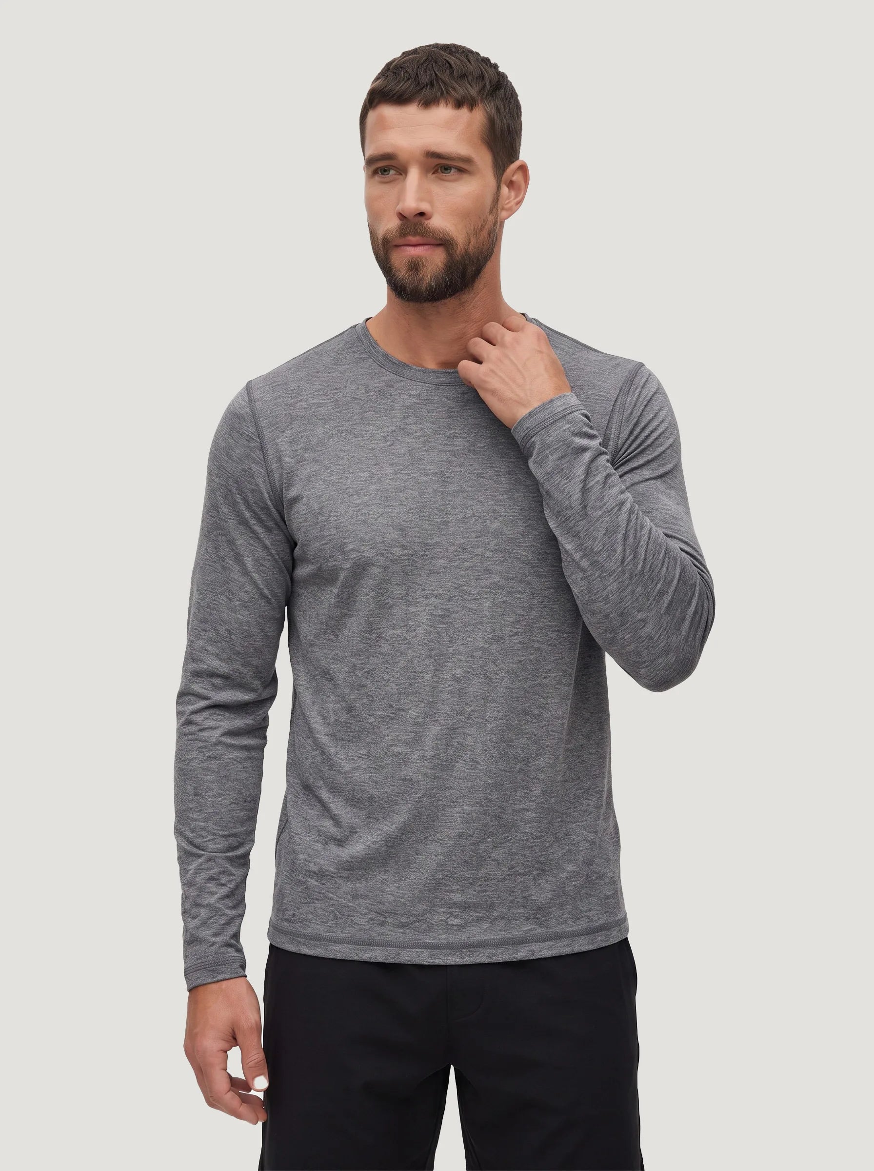 T-shirt manches longues col rond FlowBlend™ Active — Lot de 3