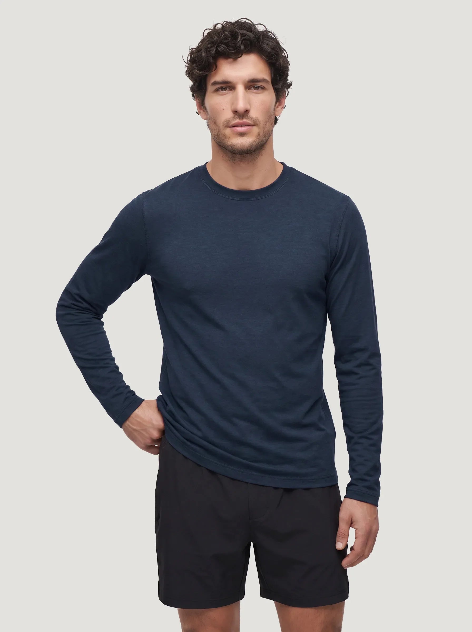 T-shirt manches longues col rond FlowBlend™ Active — Lot de 3