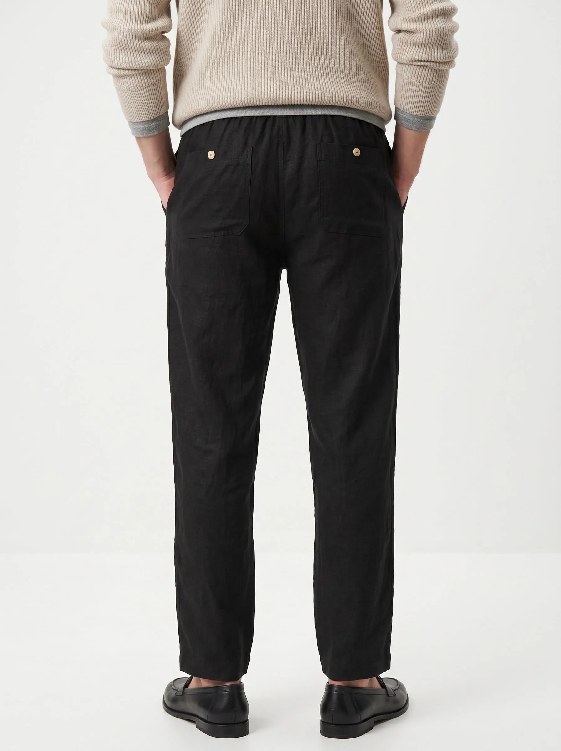 100% European Linen Drawstring Pants