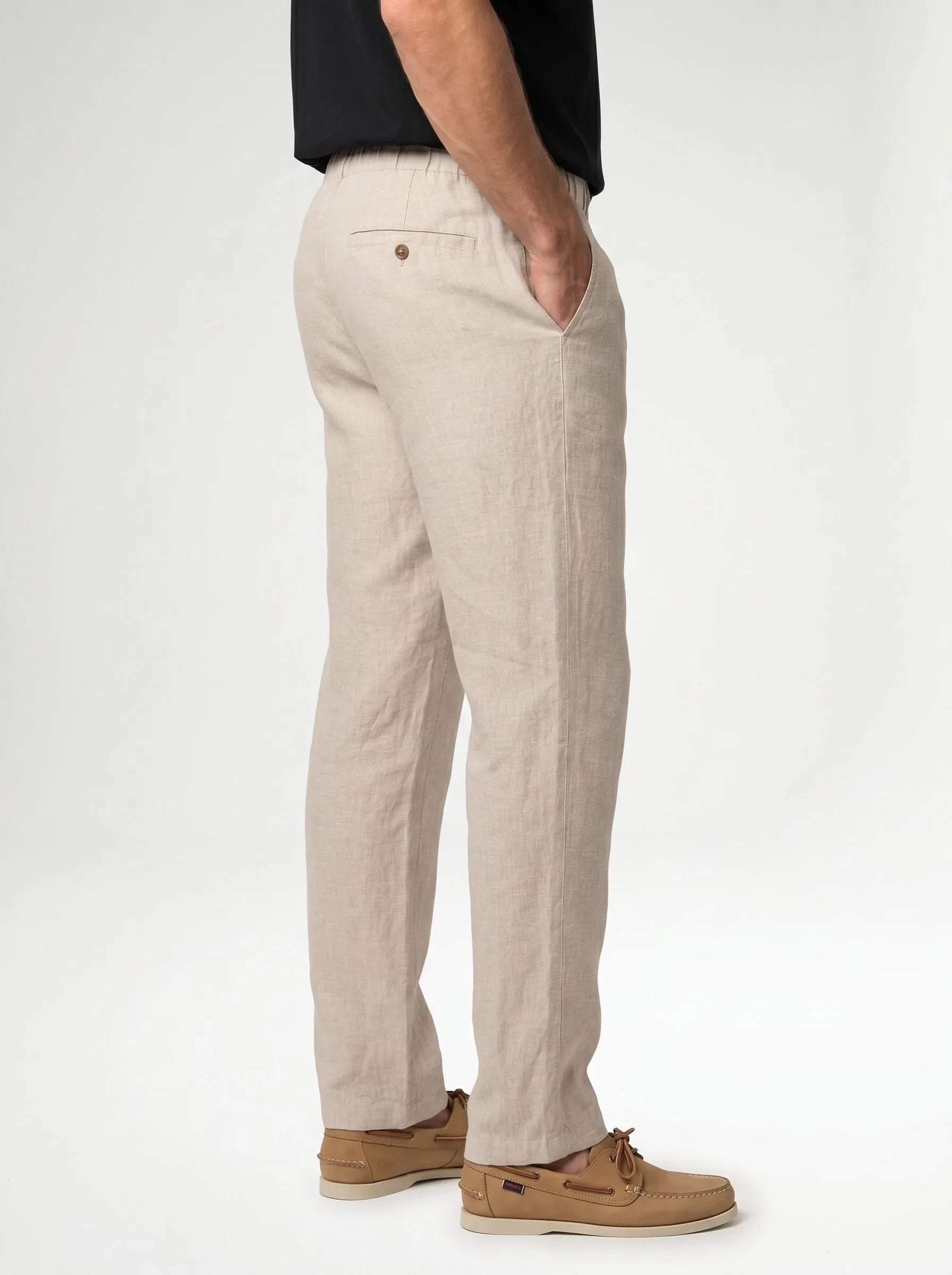 Pantalones de vestir de lino europeo 100 % — pack de 2