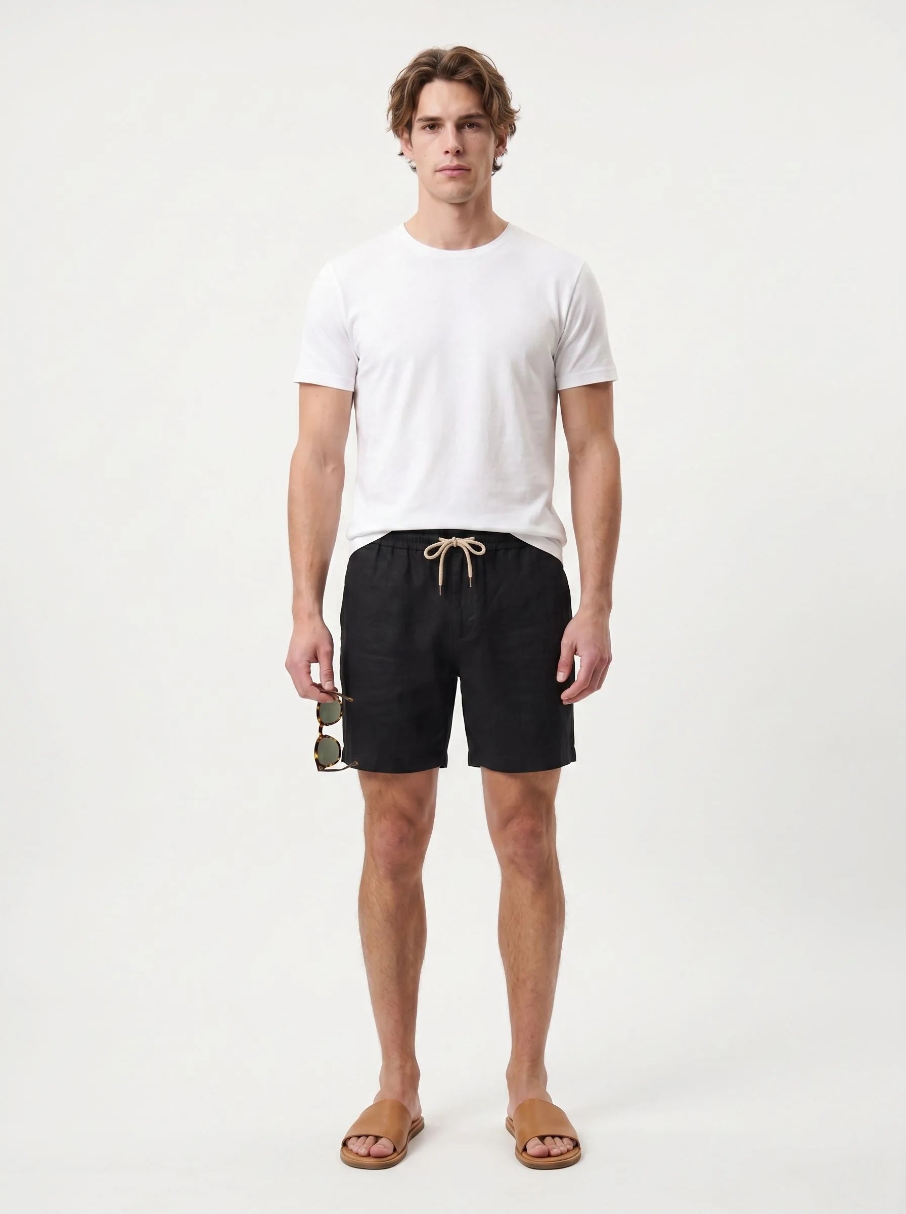 Shorts casuales de lino europeo 100%