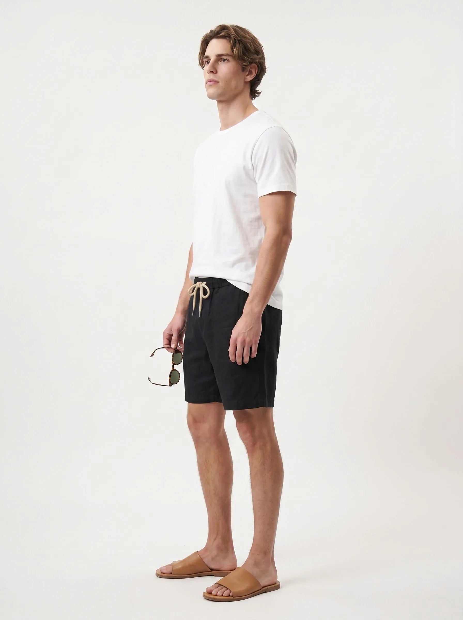 Shorts casuales de lino europeo 100%