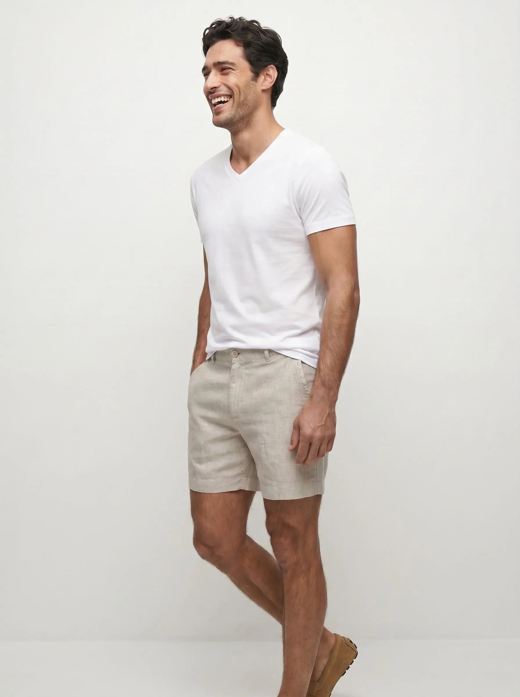 Short habillé 100 % lin européen — 2-Pack
