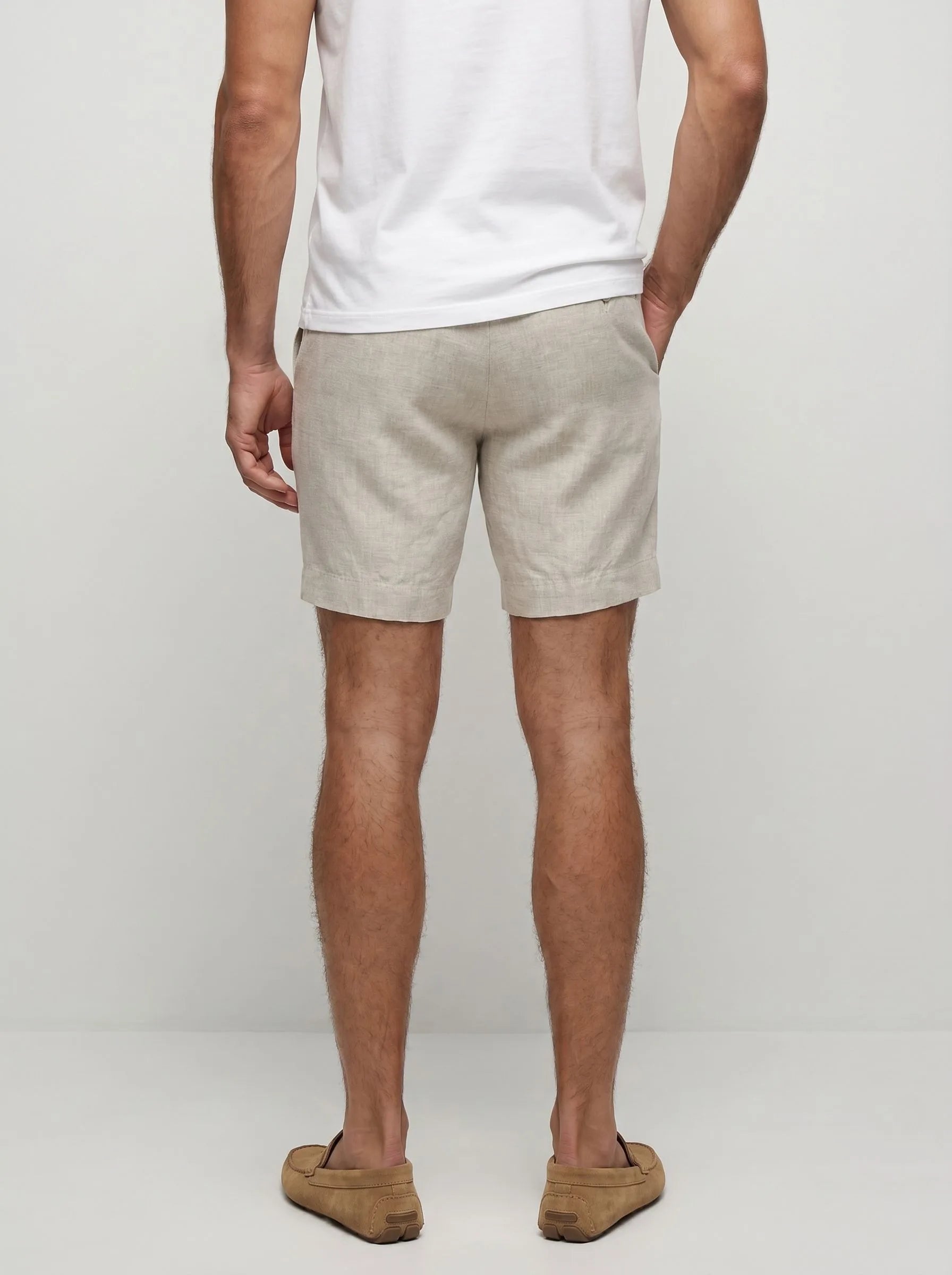Elegante Shorts aus 100 % europäischem Leinen