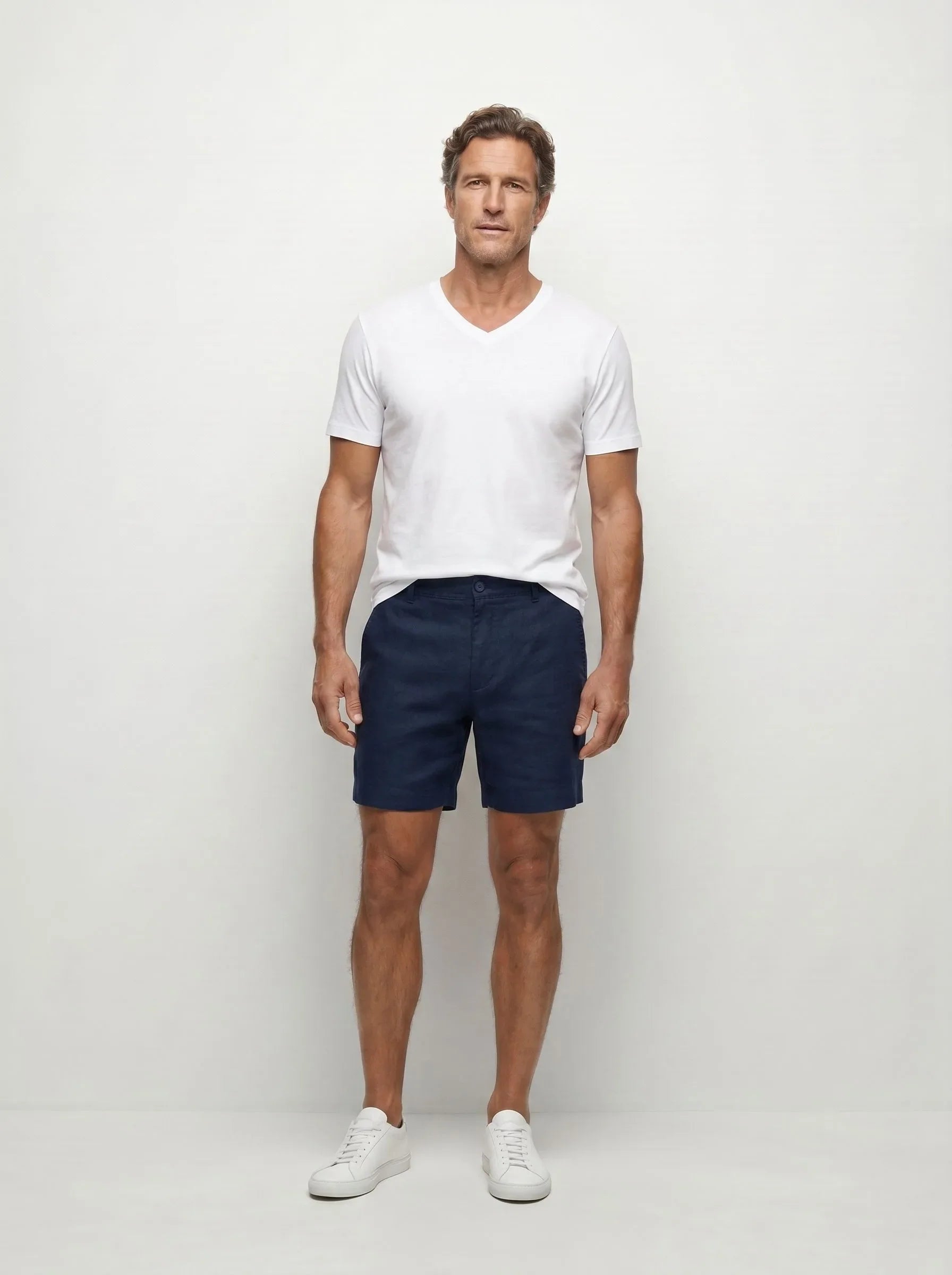 Short habillé 100 % lin européen — 2-Pack