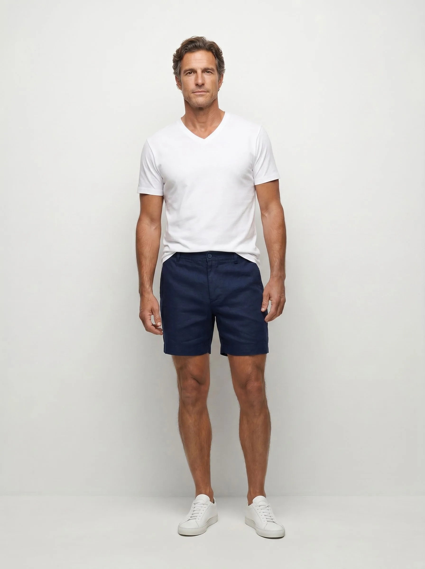 Elegante Shorts aus 100 % europäischem Leinen