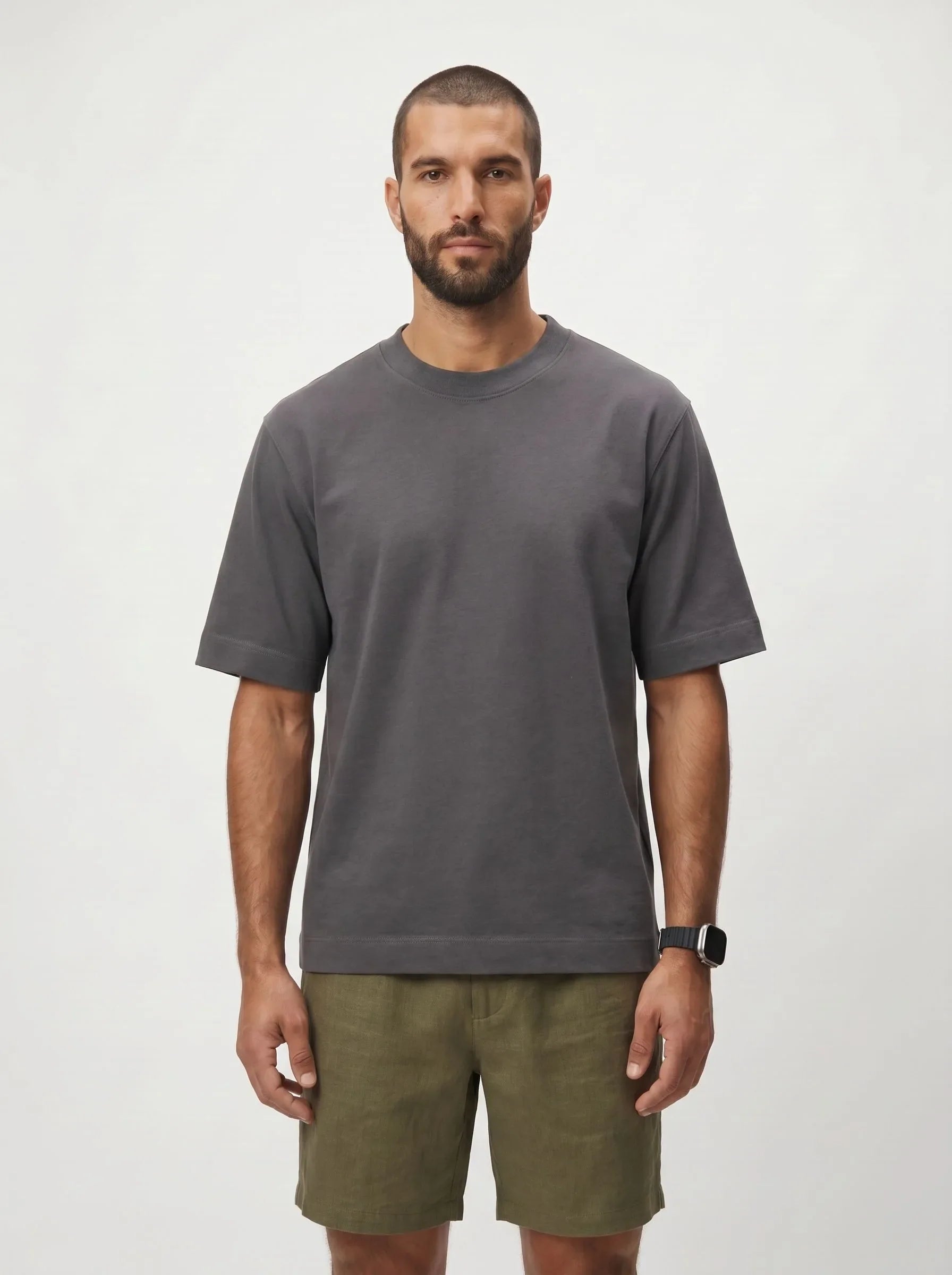 T-Shirt aus 100 % Bio-Baumwolle, schwere Qualität, Rundhalsausschnitt — 6-Pack
