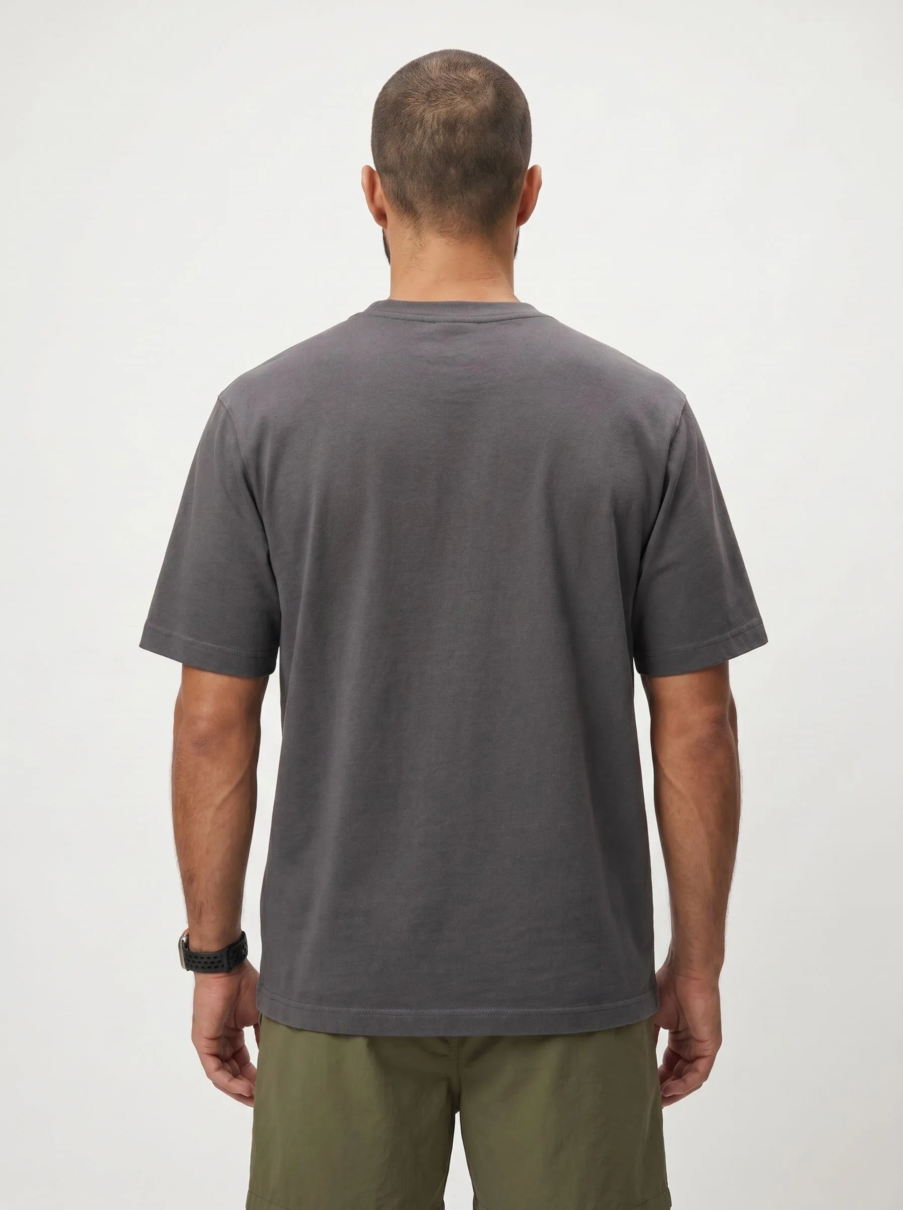 T-Shirt aus 100 % Bio-Baumwolle, schwere Qualität, Rundhalsausschnitt