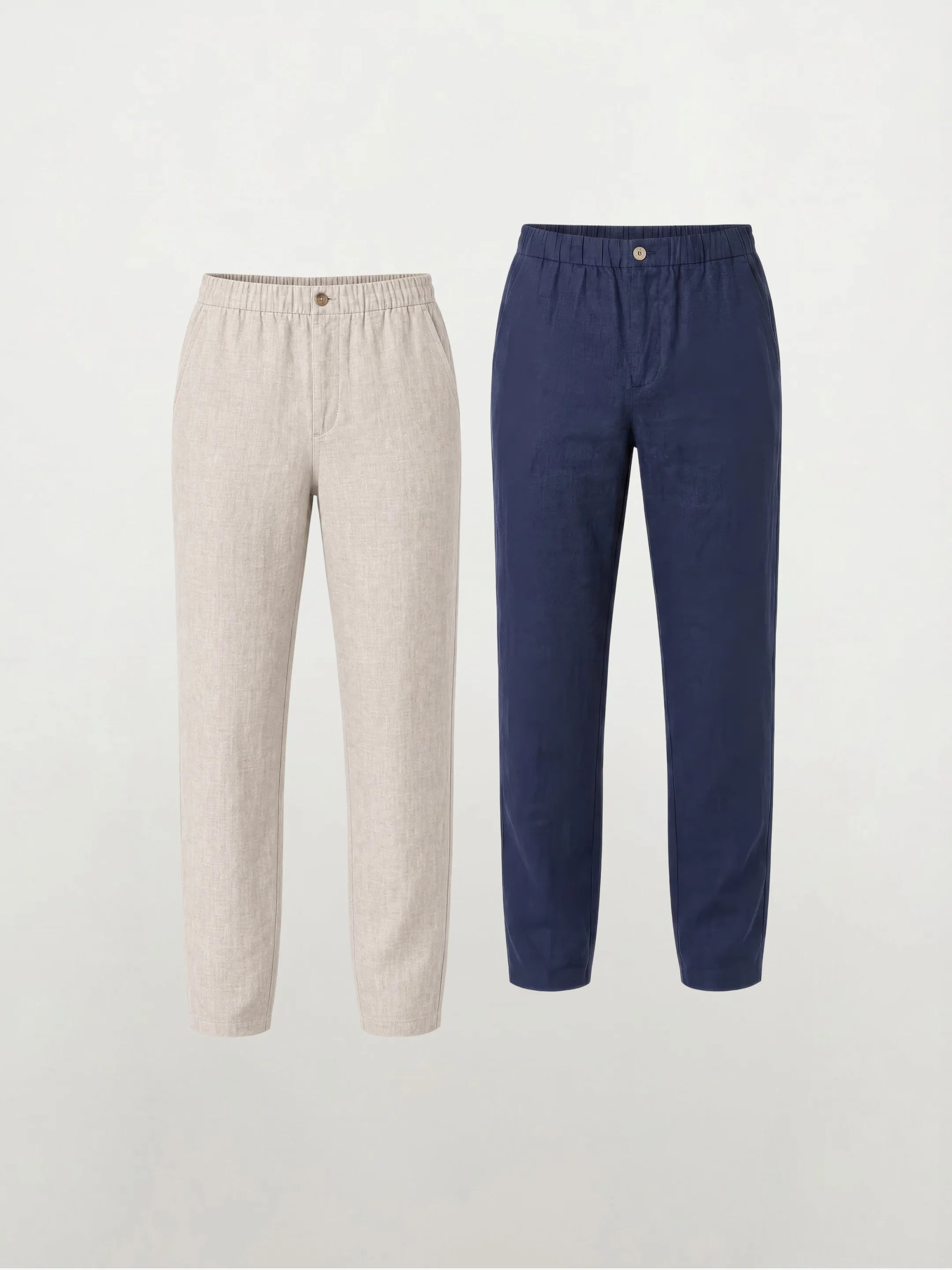 Pantalones de vestir de lino europeo 100 % — pack de 2