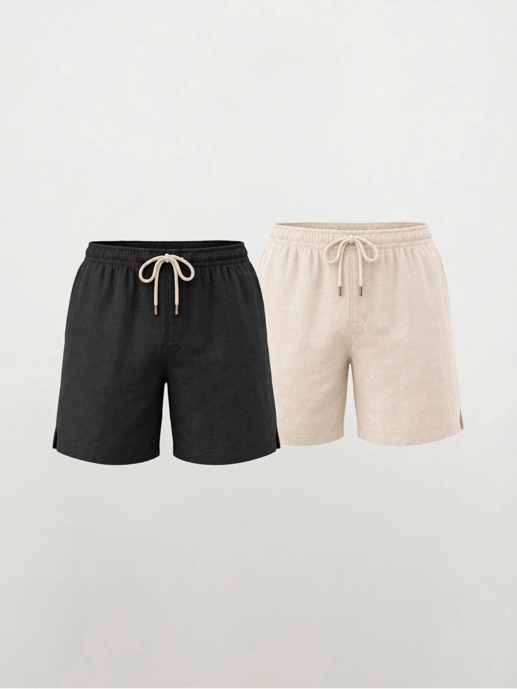 Legere Shorts aus 100 % europäischem Leinen — 2-Pack